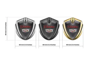 Cadillac Abzeichen Selbstklebend Luxus Design Glänzendes Metall